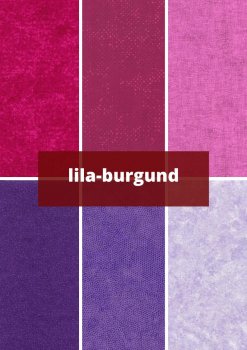 6 verschiedene Stoffe - Falsche Unis lila-burgund
